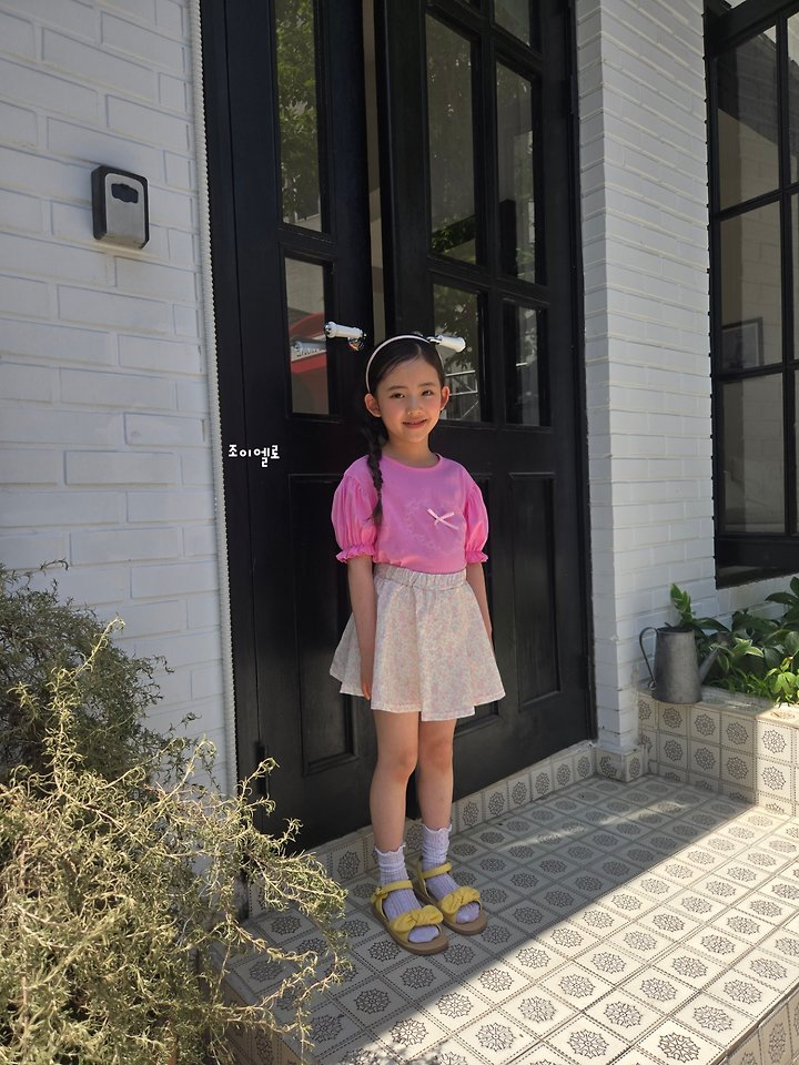 Joy ello - Korean Children Fashion - #kidsstore - Ribbon Puff Tee - 8