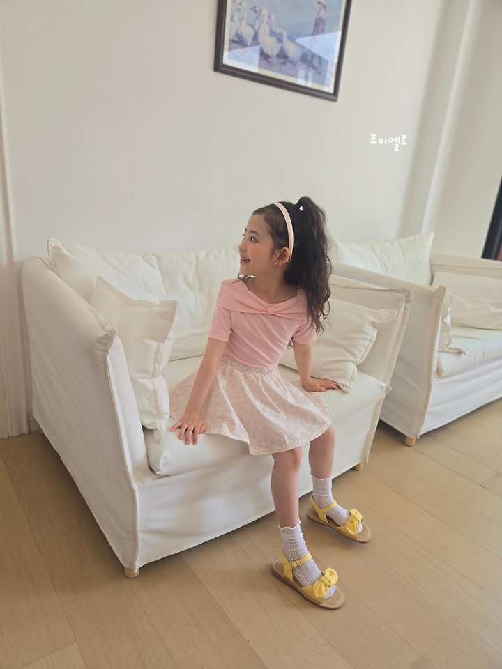 Joy ello - Korean Children Fashion - #kidzfashiontrend - Ribbon Shoulder Tee - 8