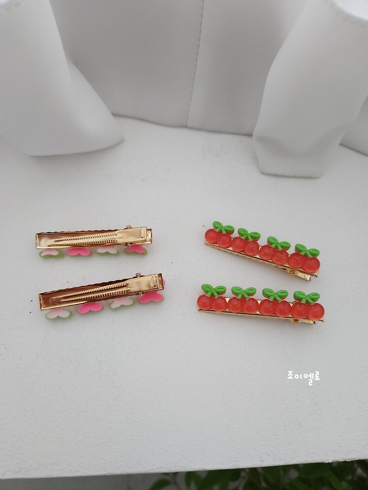 Joy ello - Korean Children Fashion - #toddlerclothing - Cherry Hair Clip - 4