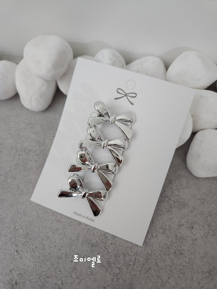 Joy ello - Korean Children Fashion - #todddlerfashion - Silver Hair Clip Set