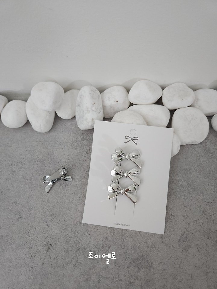 Joy ello - Korean Children Fashion - #toddlerclothing - Silver Hair Clip Set - 2