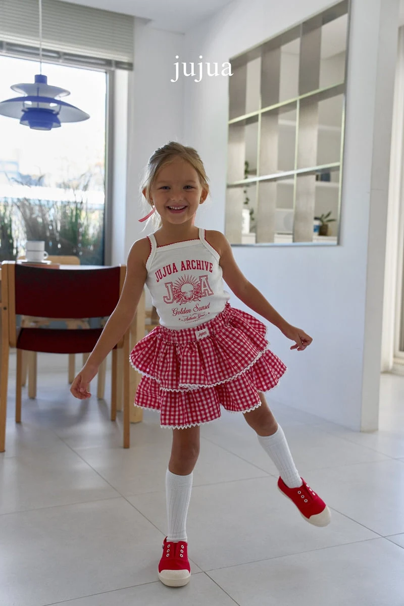 Jujua - Korean Baby Fashion - #babyboutiqueclothing - Check Skort - 12