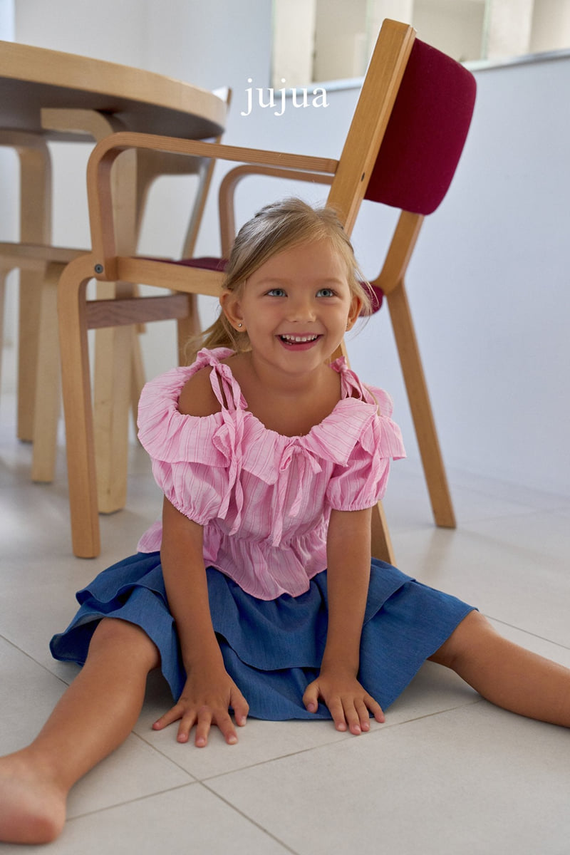Jujua - Korean Baby Fashion - #babylifestyle - Denim Tiered Skirt - 5