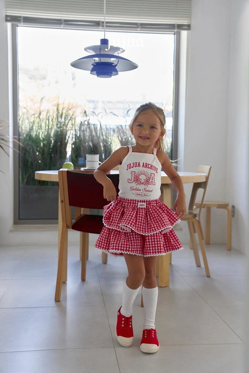 Jujua - Korean Baby Fashion - #babyoninstagram - Check Skort - 4