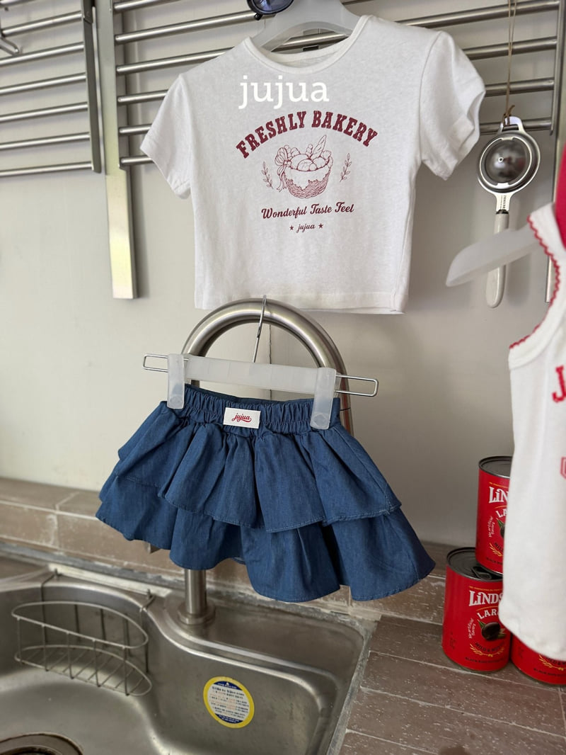 Jujua - Korean Baby Fashion - #babyoutfit - Denim Tiered Skirt - 9