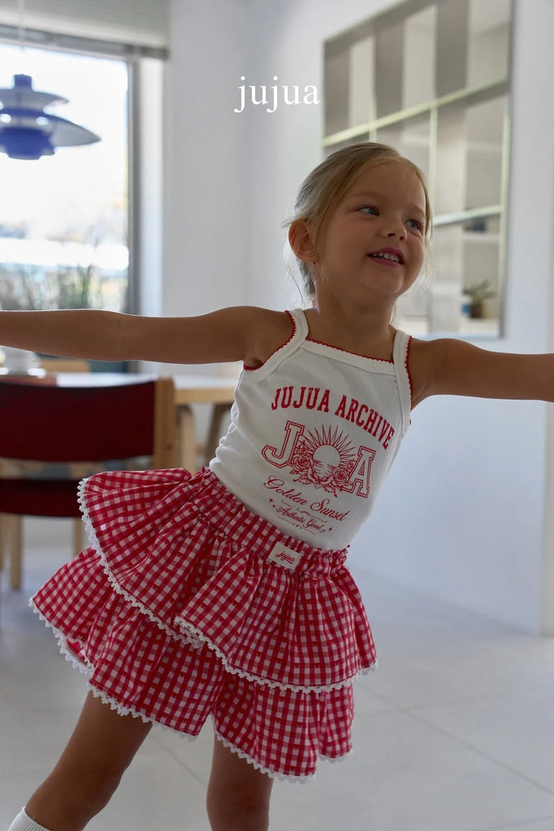 Jujua - Korean Baby Fashion - #babyoutfit - Check Skort - 5
