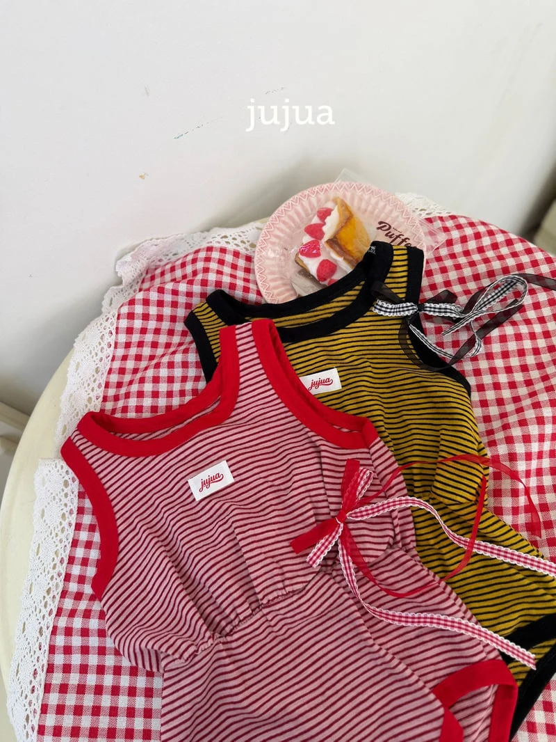 Jujua - Korean Baby Fashion - #onlinebabyboutique - Stripe Suit