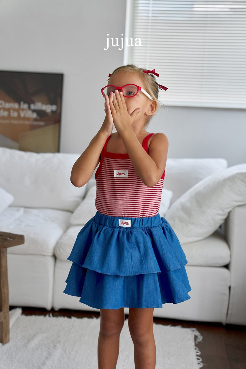 Jujua - Korean Baby Fashion - #smilingbaby - Stripe Sleeveless Tee - 2