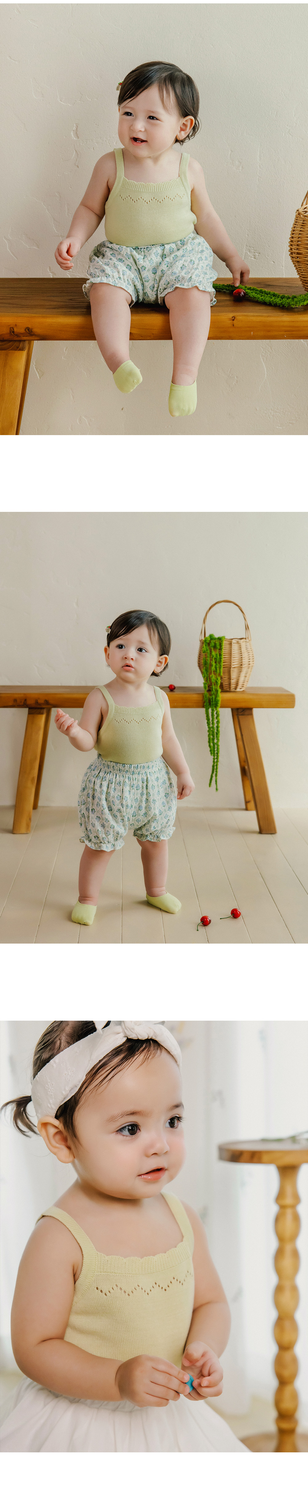 Kids Clara - Korean Baby Fashion - #babyootd - Fleur Knit Baby Bustier - 2