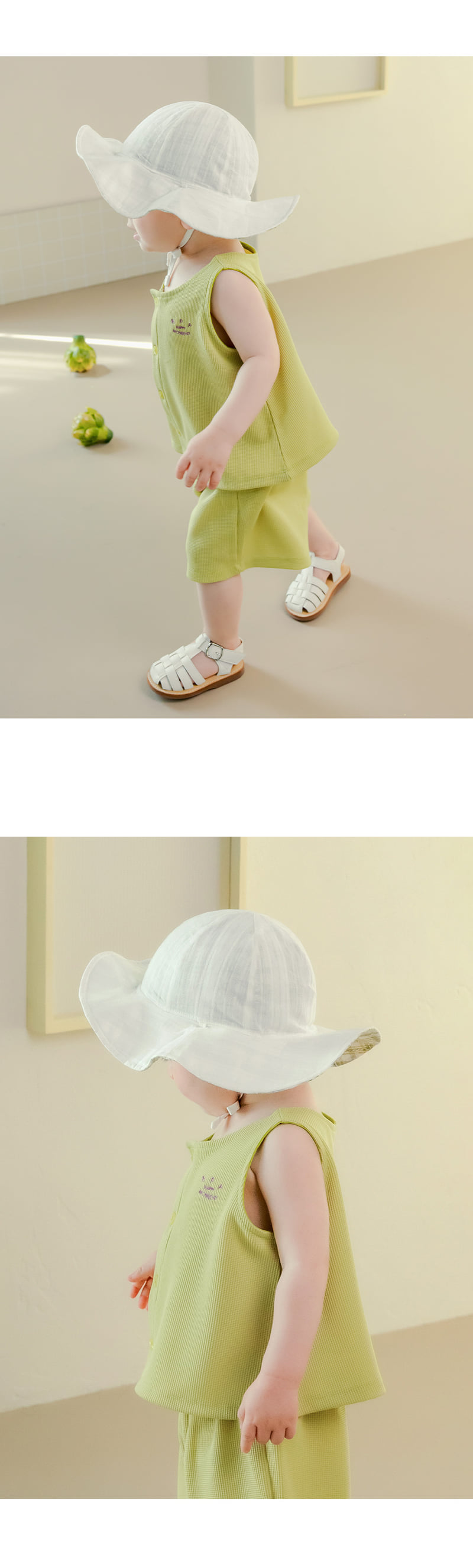 Kids Clara - Korean Baby Fashion - #babyoutfit - Obin Reversible Baby Sun Hat - 4