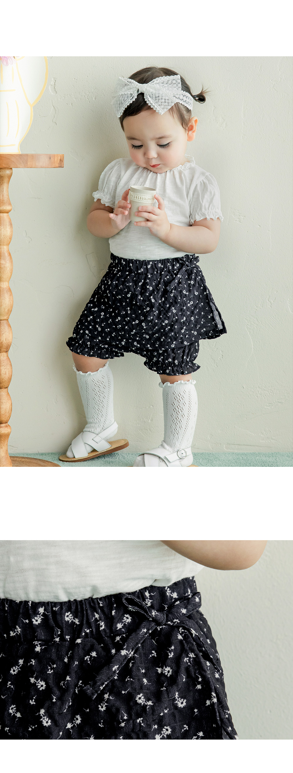 Kids Clara - Korean Baby Fashion - #babyootd - Peony Baby Skort - 4