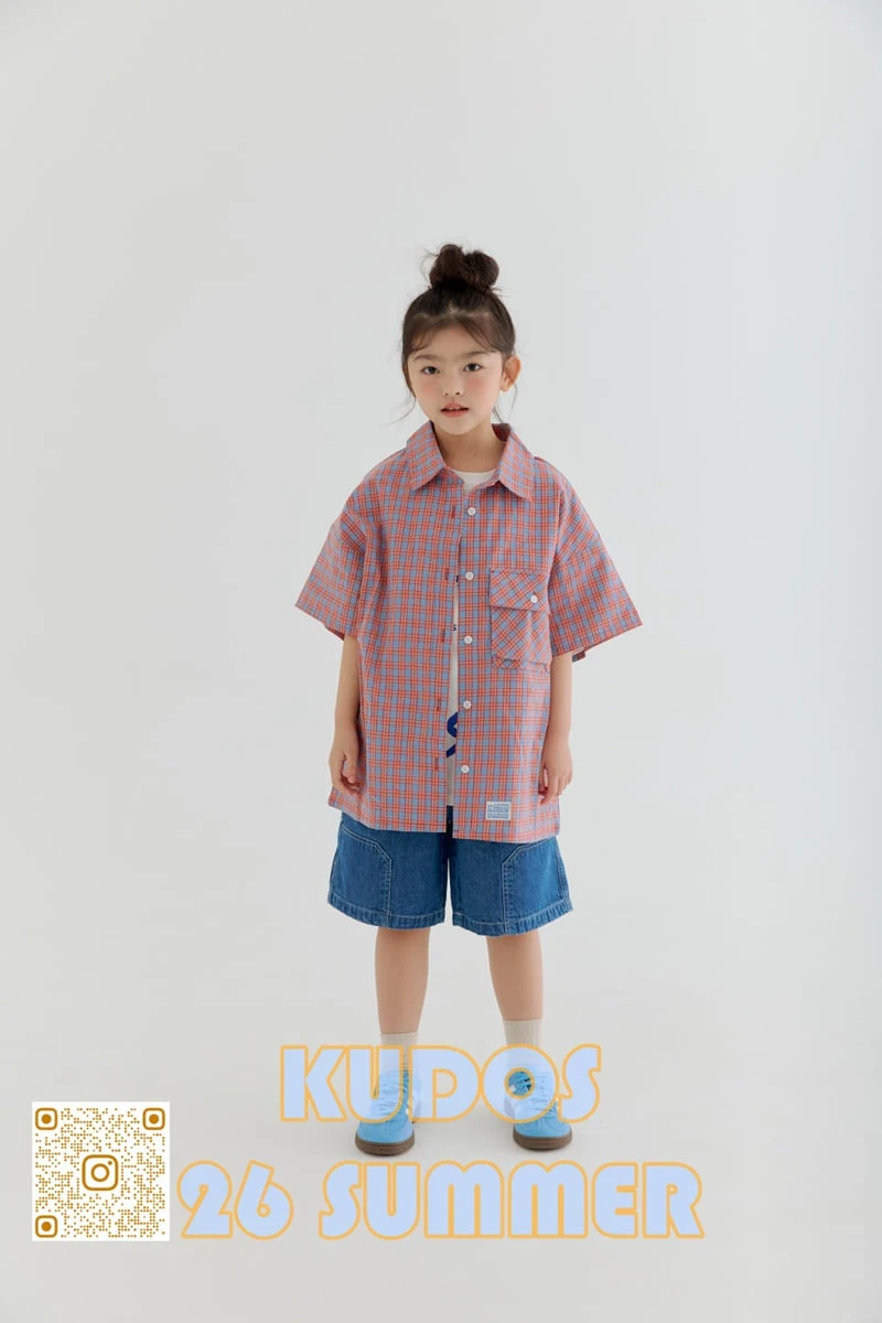 Kudos - Korean Children Fashion - #kidsshorts - Check Shirt - 12