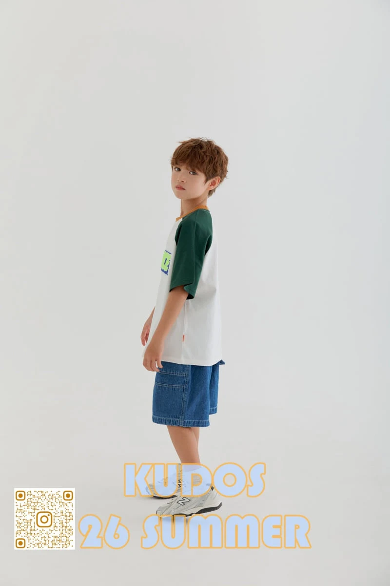 Kudos - Korean Children Fashion - #kidsshorts - Neon Patch Short Sleeve Tee - 3