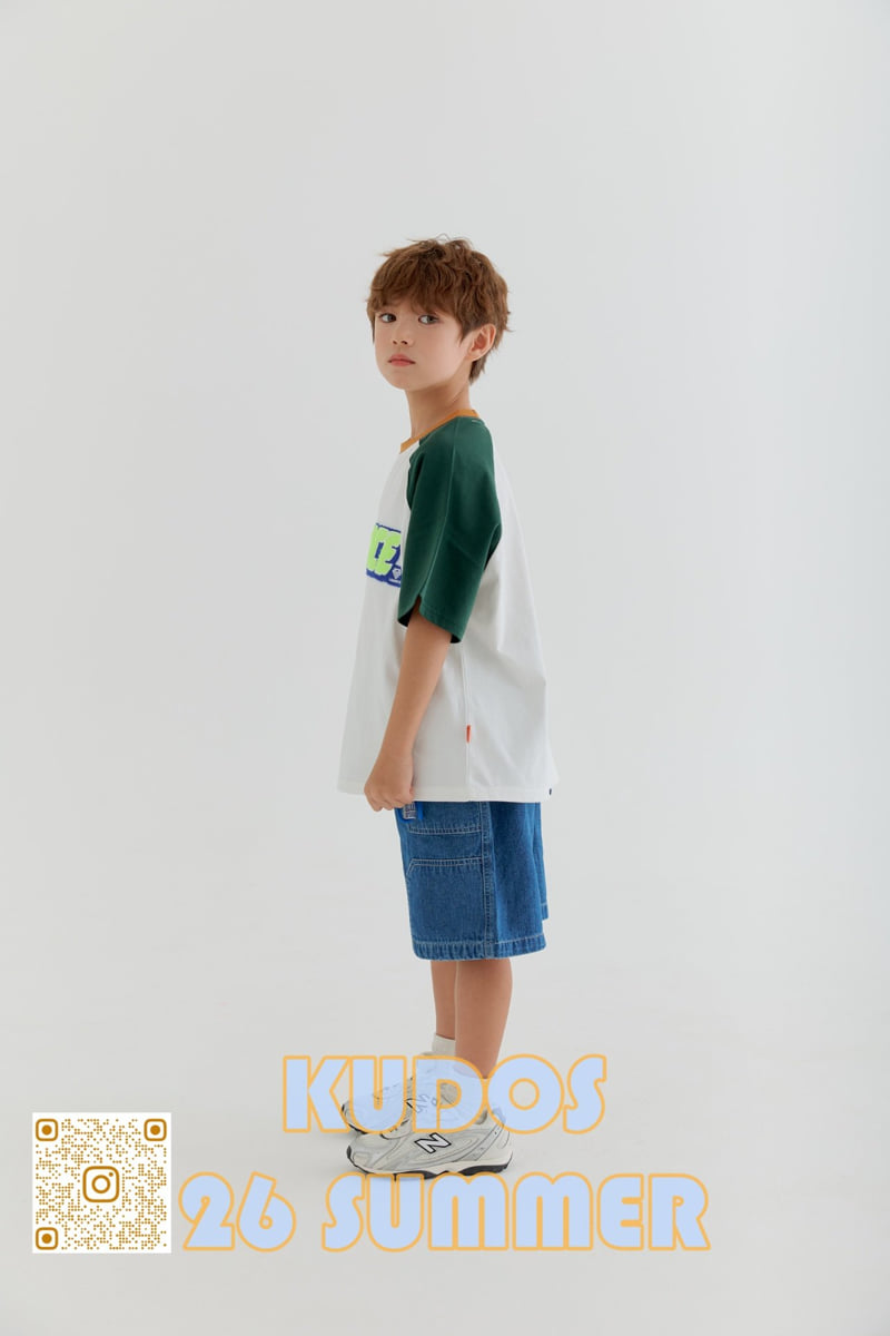 Kudos - Korean Children Fashion - #kidsshorts - Neon Patch Short Sleeve Tee - 4