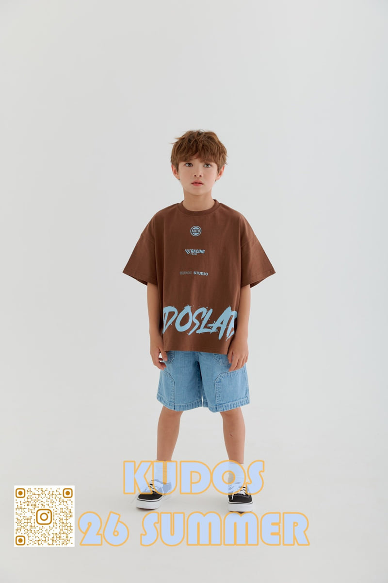 Kudos - Korean Children Fashion - #magicofchildhood - Calligraphy Short Sleeve Tee - 11