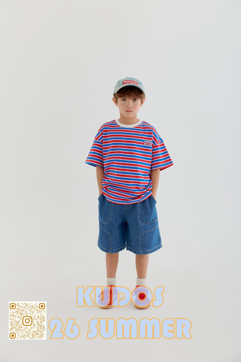 Kudos - Korean Children Fashion - #minifashionista - Stripe Short Sleeve Tee - 8
