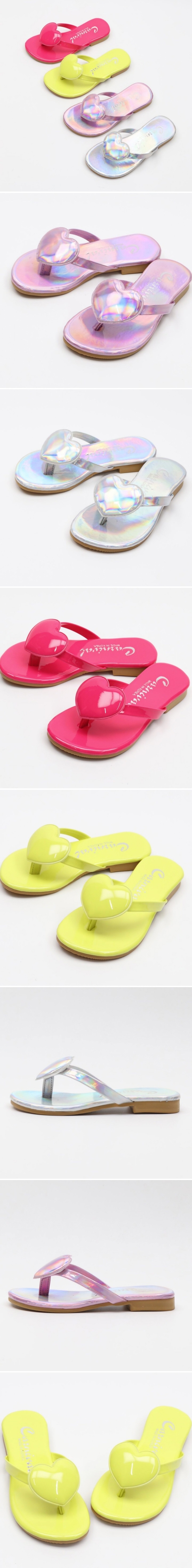 La Stella - Korean Children Fashion - #kidzfashiontrend - New Heart Flip Flops