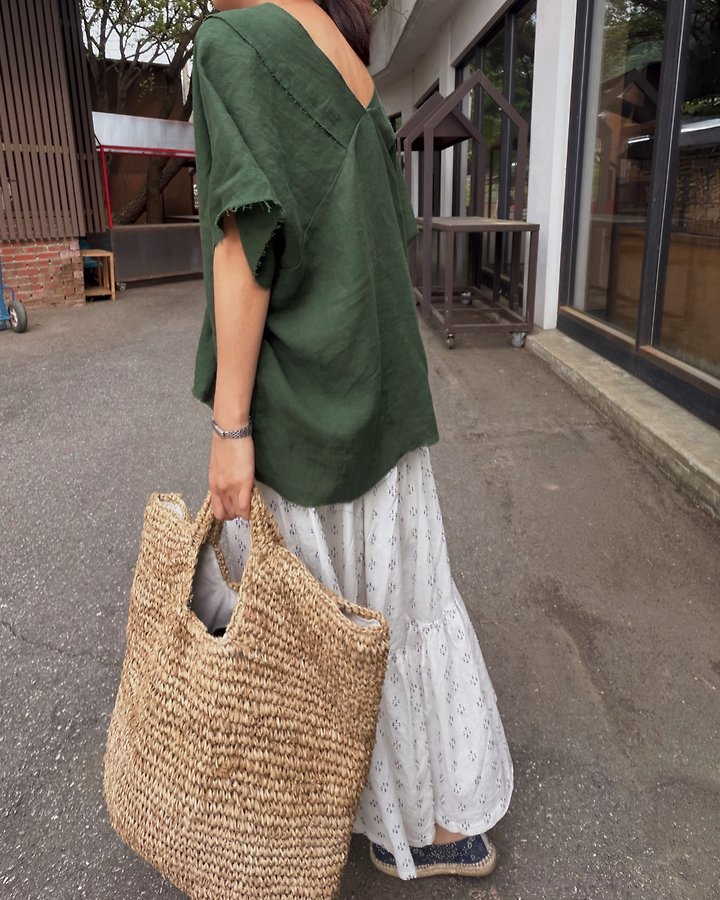 Lagrass - Korean Women Fashion - #thatsdarling - V Blouse - 5