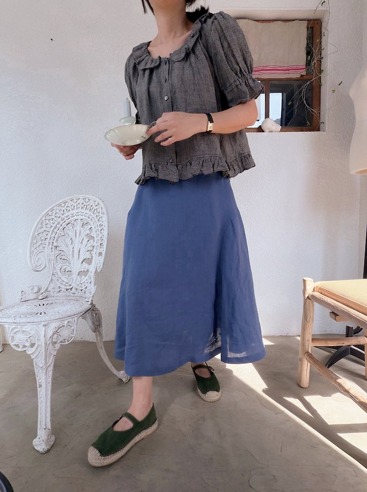 Lagrass - Korean Women Fashion - #vintageinspired - Bean Check Blouse - 10