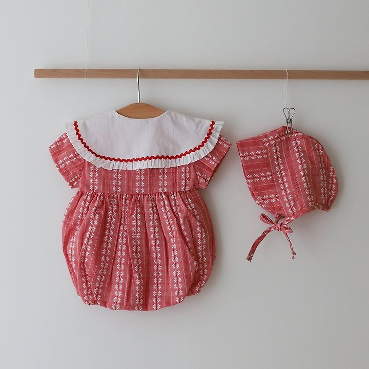 Lemonade - Korean Baby Fashion - #smilingbaby - Flower Petal Set (Romper + Bonnet) - 4