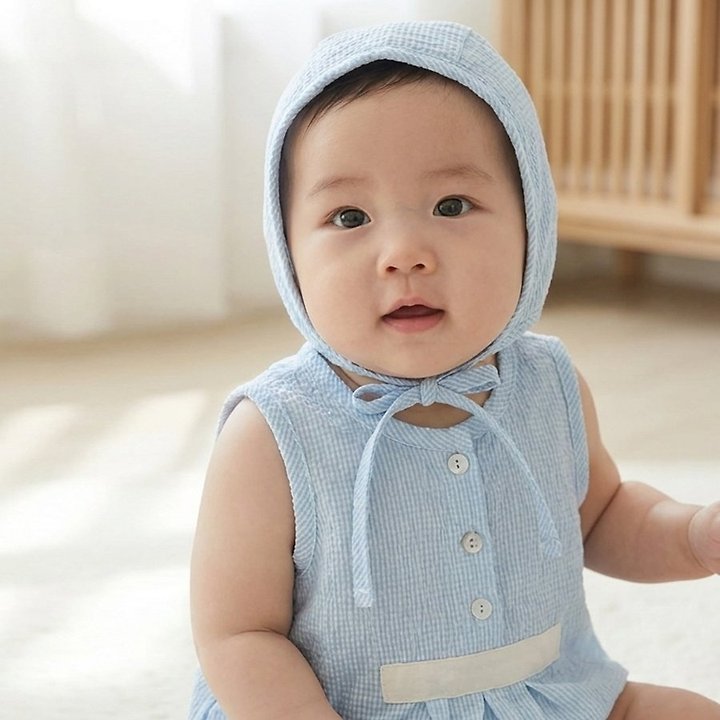 Lemonade - Korean Baby Fashion - #babyboutique - Ripple Set (Romper + Bonnet) - 12