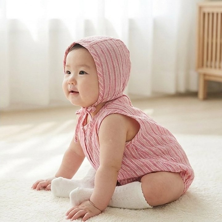 Lemonade - Korean Baby Fashion - #babyboutique - Mandarin Set (Romper + Bonnet) - 10