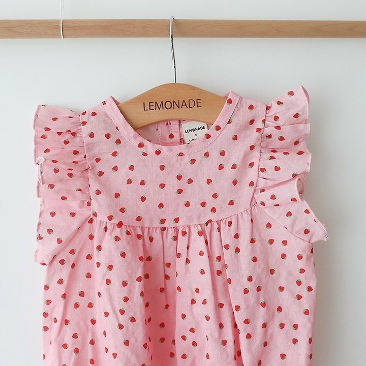 Lemonade - Korean Baby Fashion - #babyboutique - Berry Berry Set (Romper + Bonnet) - 7