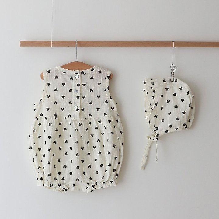 Lemonade - Korean Baby Fashion - #babyboutiqueclothing - Cupid Set (Romper + Bonnet) - 6