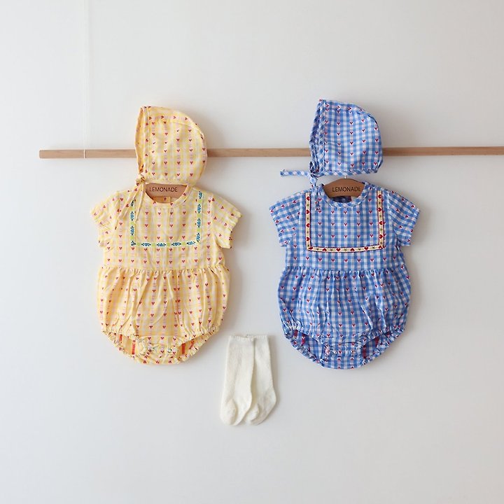 Lemonade - Korean Baby Fashion - #babyboutiqueclothing - Sera Set (Romper + Bonnet)