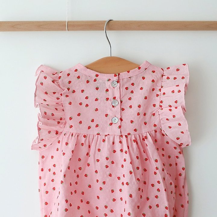 Lemonade - Korean Baby Fashion - #babyboutiqueclothing - Berry Berry Set (Romper + Bonnet) - 8