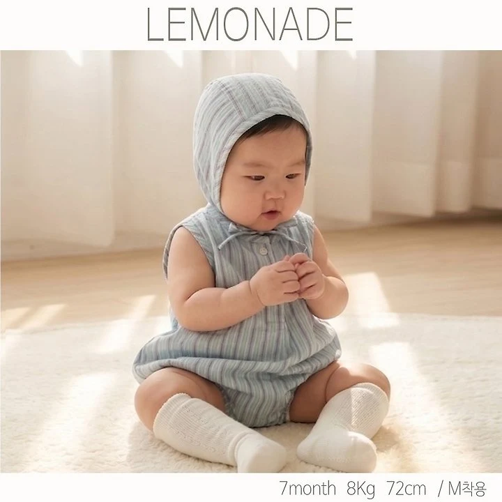 Lemonade - Korean Baby Fashion - #babyclothing - Mandarin Set (Romper + Bonnet) - 12