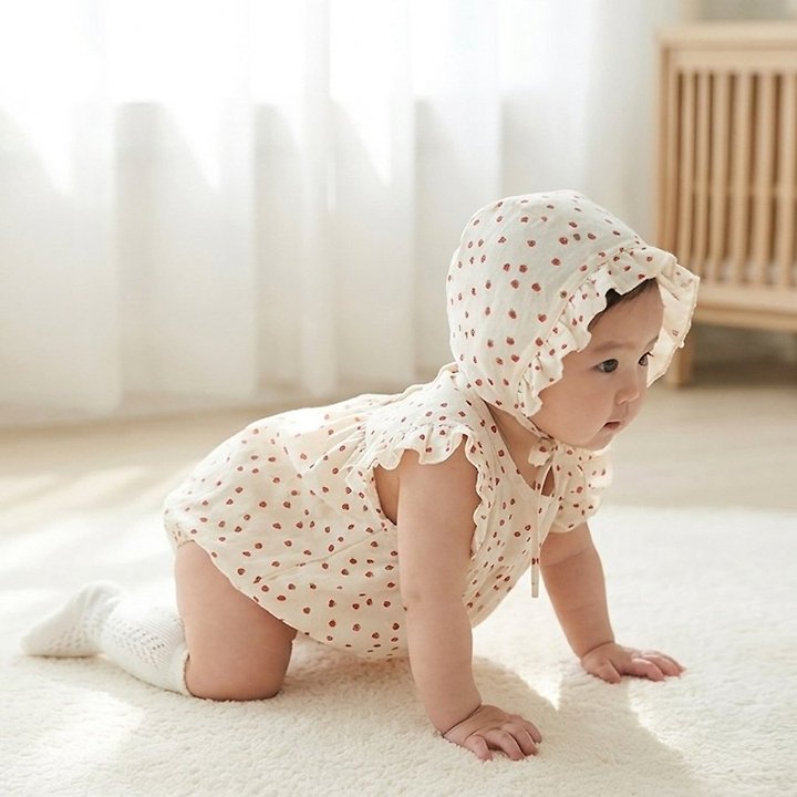 Lemonade - Korean Baby Fashion - #babyfashion - Berry Berry Set (Romper + Bonnet) - 10