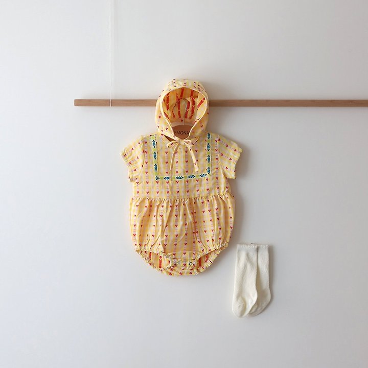 Lemonade - Korean Baby Fashion - #babyfashion - Sera Set (Romper + Bonnet) - 4