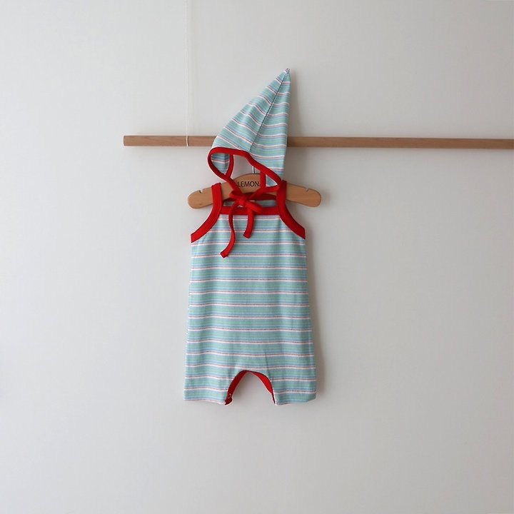 Lemonade - Korean Baby Fashion - #babyfever - Kiki Set (Romper + Bonnet) - 2