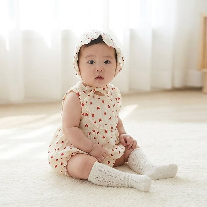Lemonade - Korean Baby Fashion - #babylifestyle - Cupid Set (Romper + Bonnet) - 11