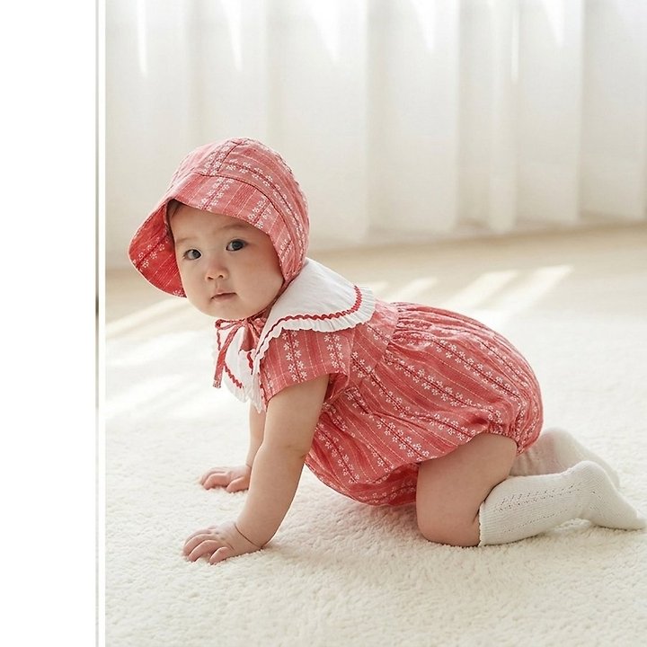 Lemonade - Korean Baby Fashion - #babylifestyle - Flower Petal Set (Romper + Bonnet) - 10