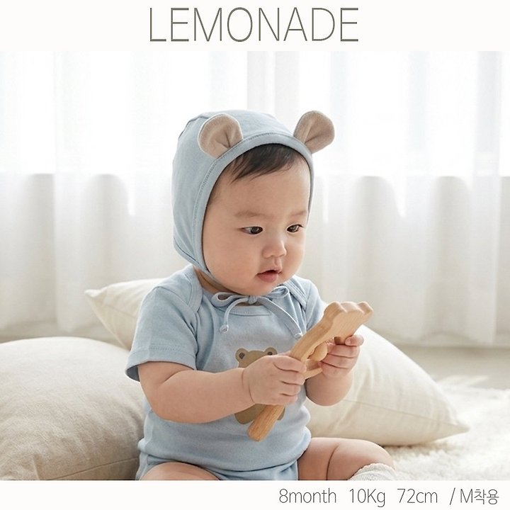 Lemonade - Korean Baby Fashion - #babylifestyle - Teto Set (Romper + Bonnet) - 9
