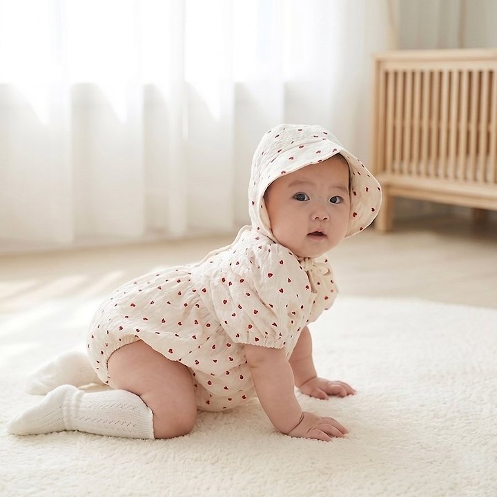 Lemonade - Korean Baby Fashion - #babyoninstagram - Medley Set (Romper + Bonnet) - 9