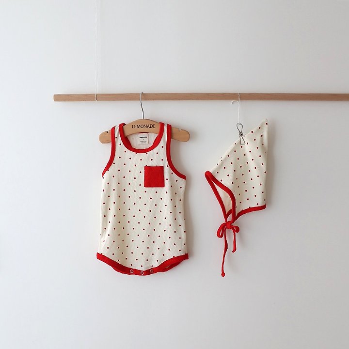 Lemonade - Korean Baby Fashion - #babyoninstagram - Water Drop Set (Romper + Bonnet) - 6
