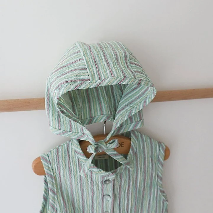 Lemonade - Korean Baby Fashion - #babyootd - Mandarin Set (Romper + Bonnet) - 3
