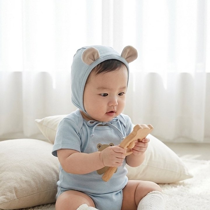 Lemonade - Korean Baby Fashion - #babyoutfit - Teto Set (Romper + Bonnet) - 12