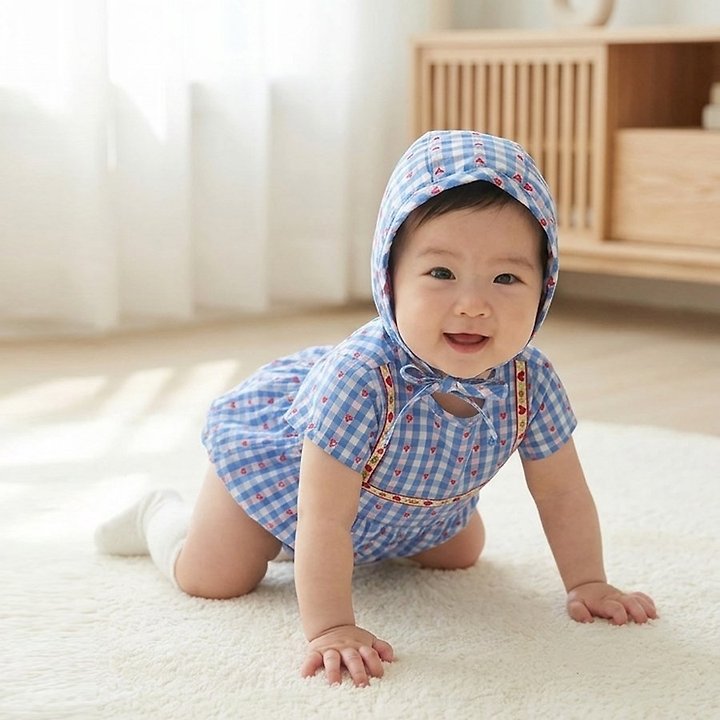 Lemonade - Korean Baby Fashion - #babyoutfit - Sera Set (Romper + Bonnet) - 10