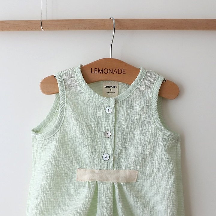 Lemonade - Korean Baby Fashion - #babyoutfit - Ripple Set (Romper + Bonnet) - 6