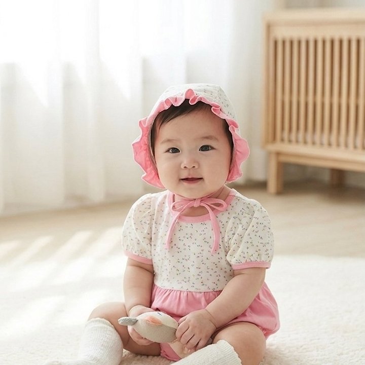 Lemonade - Korean Baby Fashion - #babywear - Viola Set (Romper + Bonnet) - 12