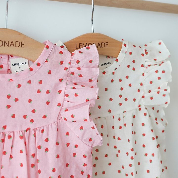 Lemonade - Korean Baby Fashion - #babywear - Berry Berry Set (Romper + Bonnet) - 3