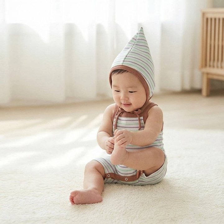 Lemonade - Korean Baby Fashion - #onlinebabyboutique - Kiki Set (Romper + Bonnet) - 10