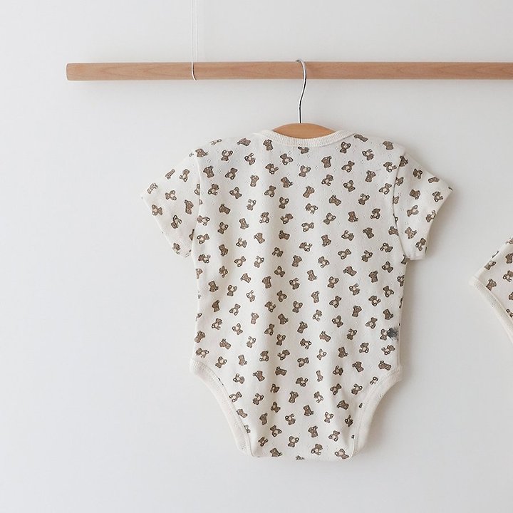 Lemonade - Korean Baby Fashion - #onlinebabyboutique - Little Bear Set (Romper + Bonnet) - 6