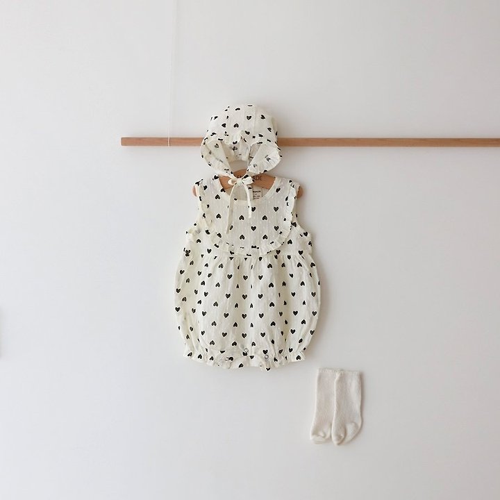 Lemonade - Korean Baby Fashion - #onlinebabyshop - Cupid Set (Romper + Bonnet) - 4
