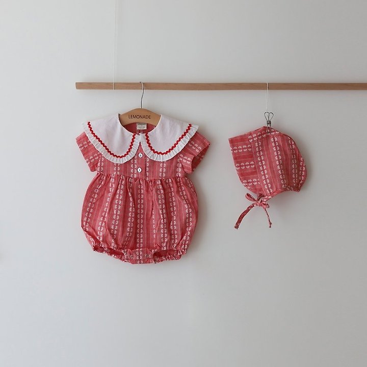 Lemonade - Korean Baby Fashion - #smilingbaby - Flower Petal Set (Romper + Bonnet) - 3