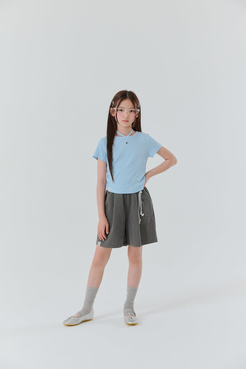 Lilas - Korean Children Fashion - #kidsshorts - Juicy Knot Tee - 4